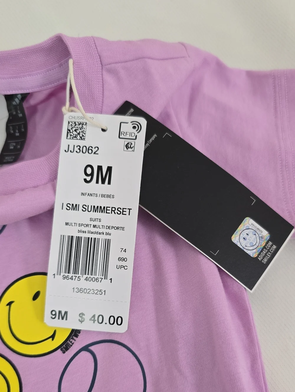 Adidas Smiley World Girl's Set Size: 9M